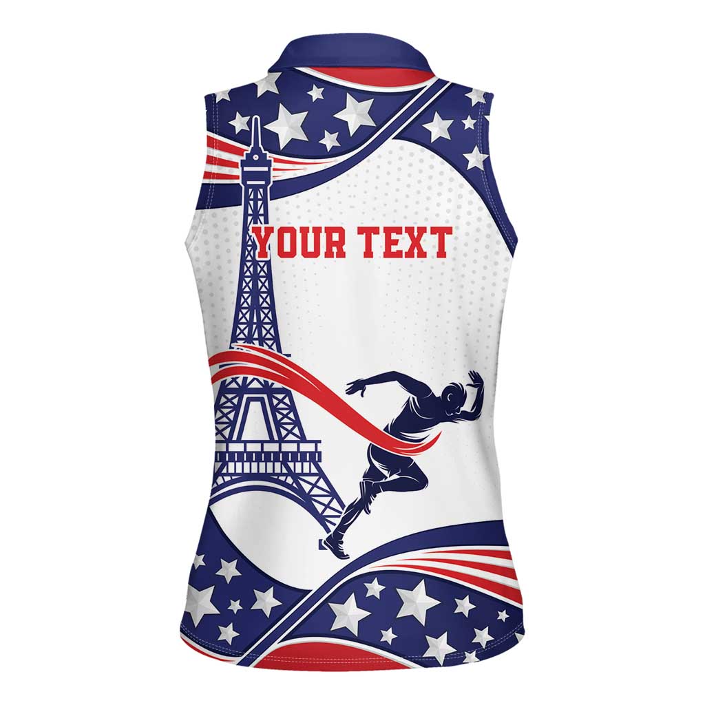 Personalized USA Athletics Women Sleeveless Polo Shirt One For All Summer Sport - Wonder Print Shop