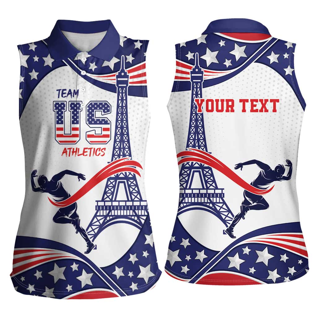 Personalized USA Athletics Women Sleeveless Polo Shirt One For All Summer Sport - Wonder Print Shop