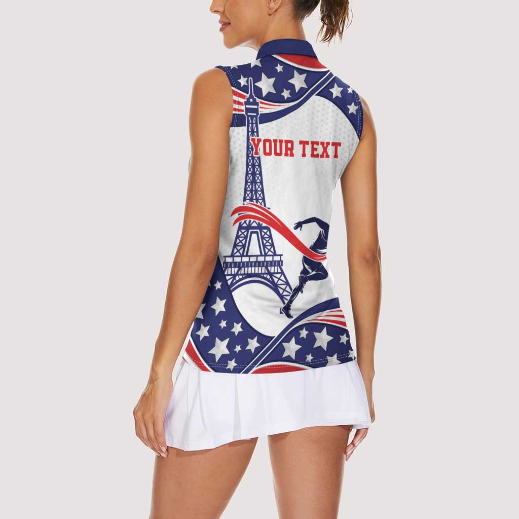 Personalized USA Athletics Women Sleeveless Polo Shirt One For All Summer Sport - Wonder Print Shop