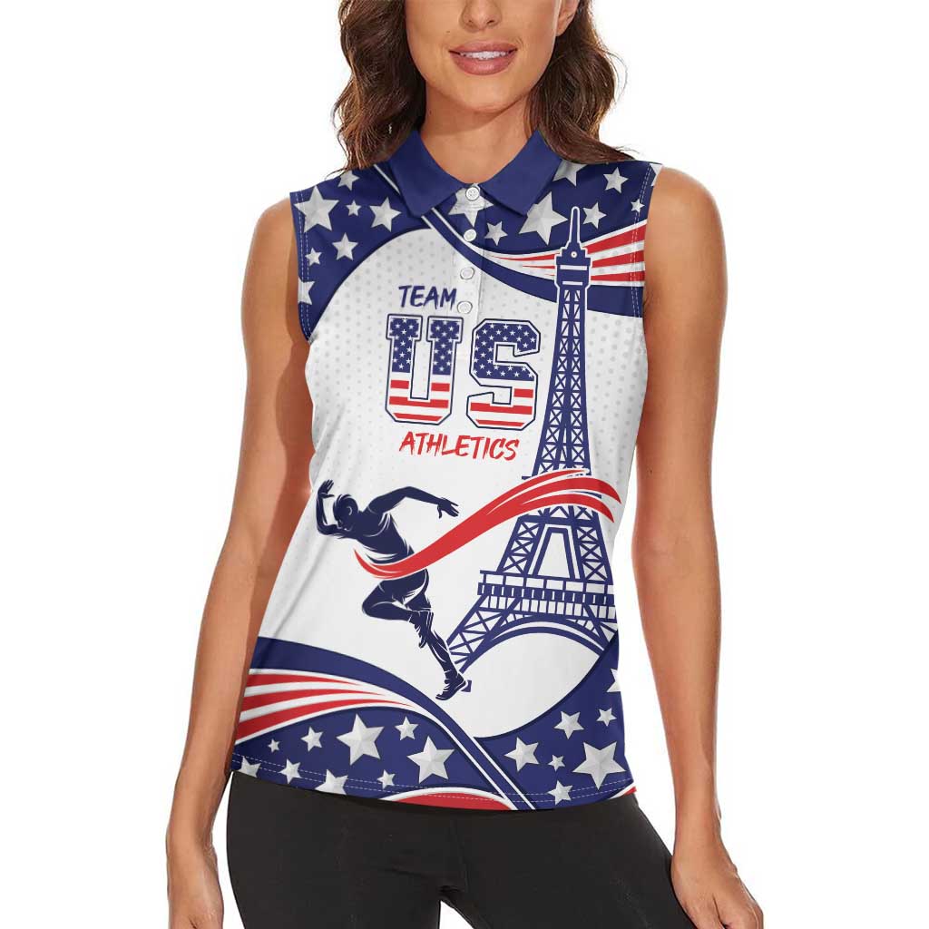 Personalized USA Athletics Women Sleeveless Polo Shirt One For All Summer Sport - Wonder Print Shop