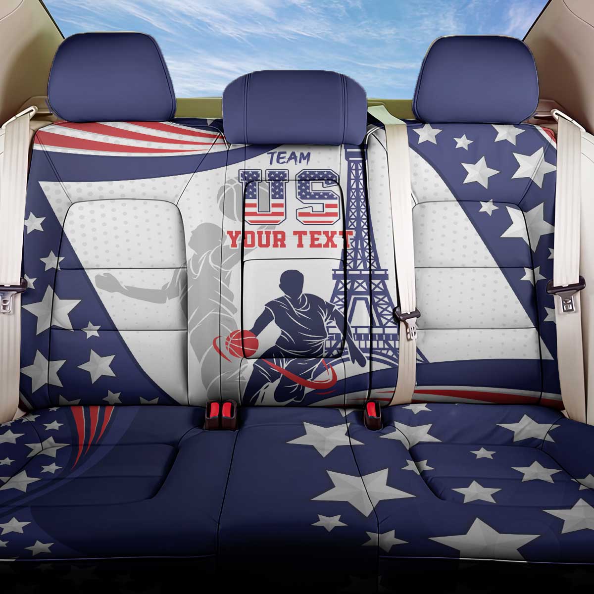 Personalized USA Basketball Back Car Seat Cover One For All Summer Sport LT9 - Wonder Print Shop