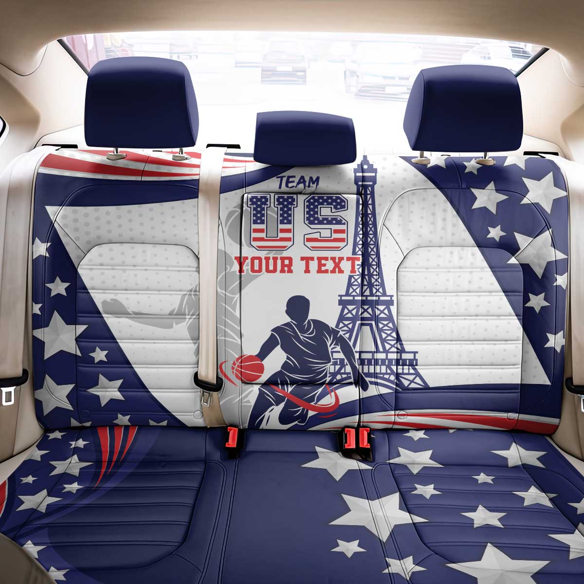 Personalized USA Basketball Back Car Seat Cover One For All Summer Sport LT9 - Wonder Print Shop