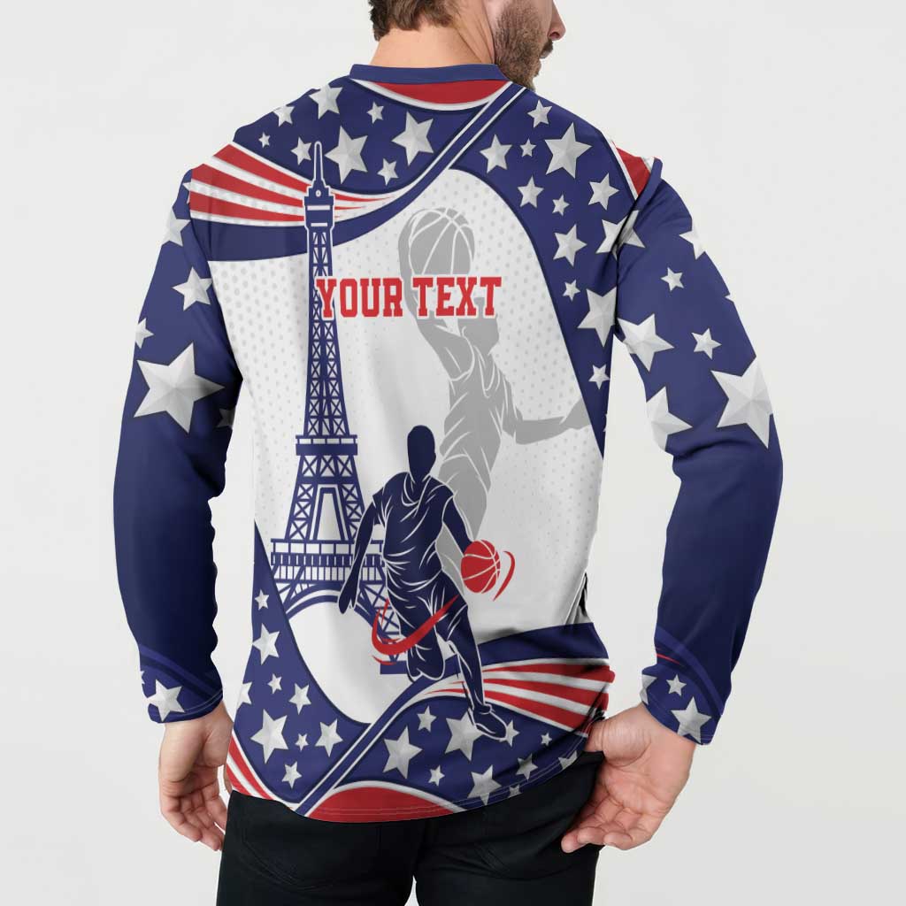 Personalized USA Basketball Button Sweatshirt One For All Summer Sport LT9 - Wonder Print Shop