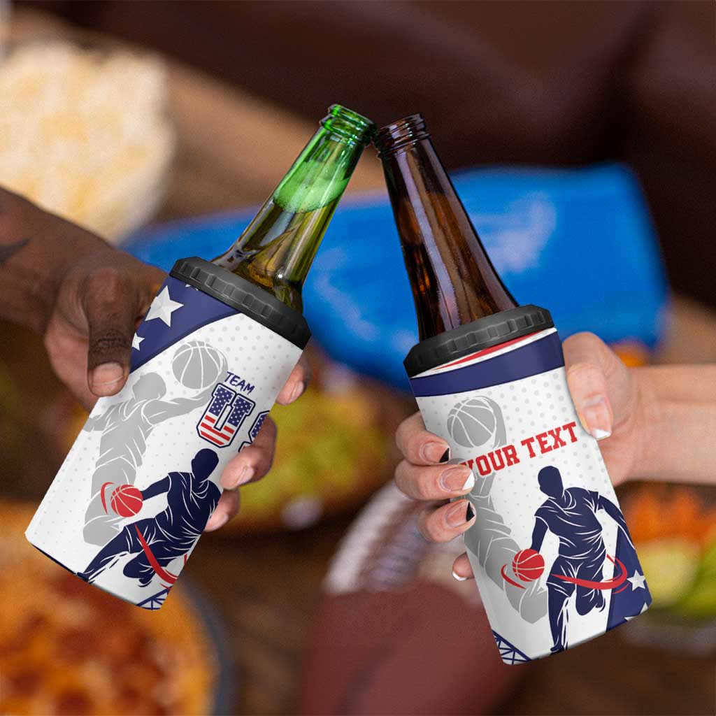Personalized USA Basketball 4 in 1 Can Cooler Tumbler One For All Summer Sport LT9 - Wonder Print Shop