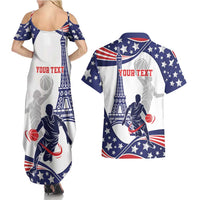 Personalized USA Basketball Couples Matching Summer Maxi Dress and Hawaiian Shirt One For All Summer Sport LT9 - Wonder Print Shop