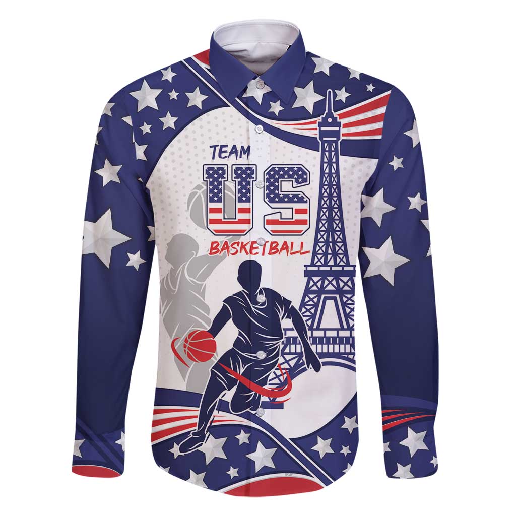 Personalized USA Basketball Family Matching Long Sleeve Bodycon Dress and Hawaiian Shirt One For All Summer Sport LT9 - Wonder Print Shop