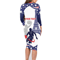 Personalized USA Basketball Family Matching Long Sleeve Bodycon Dress and Hawaiian Shirt One For All Summer Sport LT9 - Wonder Print Shop