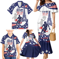 Personalized USA Basketball Family Matching Mermaid Dress and Hawaiian Shirt One For All Summer Sport LT9 - Wonder Print Shop