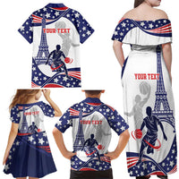 Personalized USA Basketball Family Matching Off Shoulder Maxi Dress and Hawaiian Shirt One For All Summer Sport LT9 - Wonder Print Shop