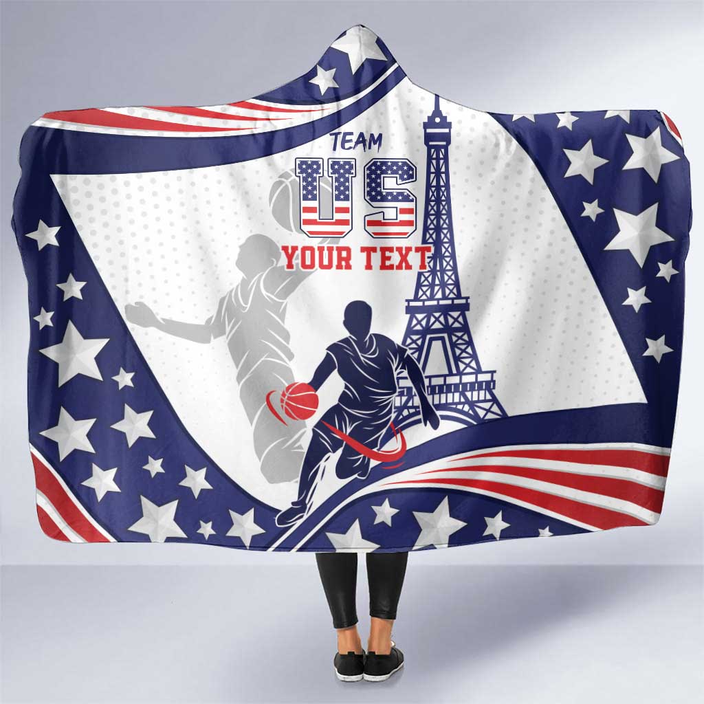 Personalized USA Basketball Hooded Blanket One For All Summer Sport