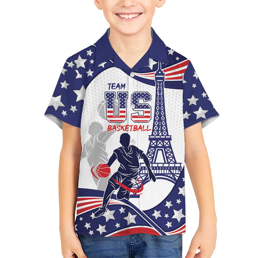 Personalized USA Basketball Kid Hawaiian Shirt One For All Summer Sport - Wonder Print Shop