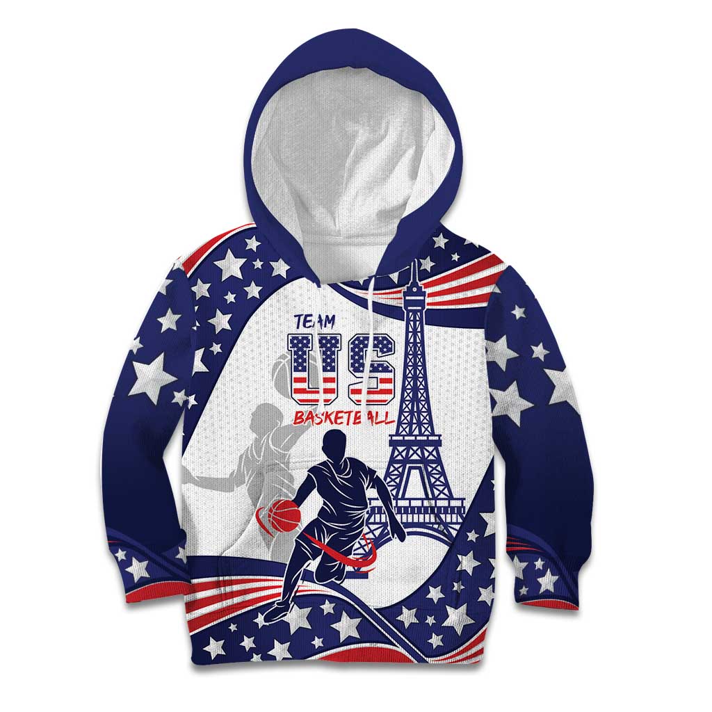 Personalized USA Basketball Kid Hoodie One For All Summer Sport - Wonder Print Shop