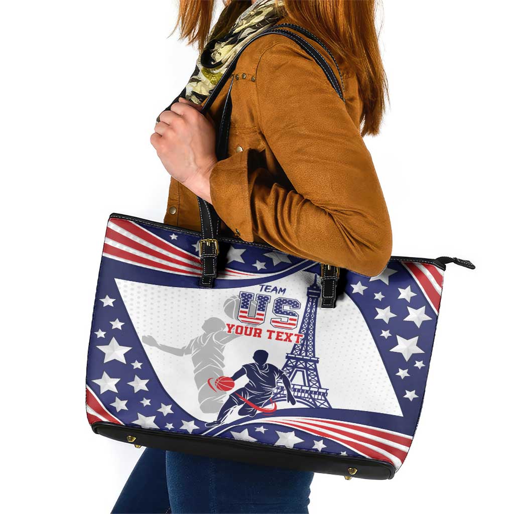 Personalized USA Basketball Leather Tote Bag One For All Summer Sport - Wonder Print Shop