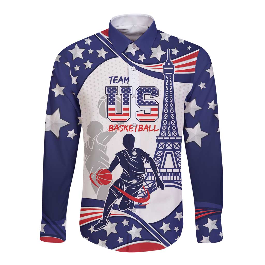 Personalized USA Basketball Long Sleeve Button Shirt One For All Summer Sport - Wonder Print Shop