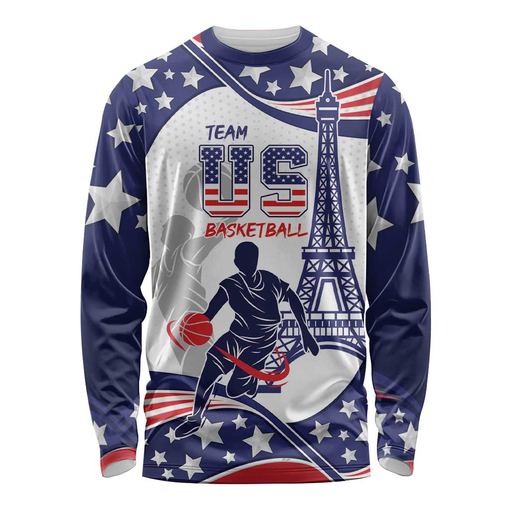 Personalized USA Basketball Long Sleeve Shirt One For All Summer Sport - Wonder Print Shop