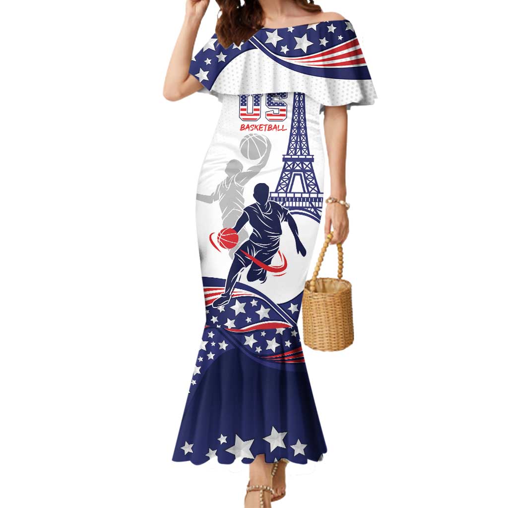 Personalized USA Basketball Mermaid Dress One For All Summer Sport - Wonder Print Shop