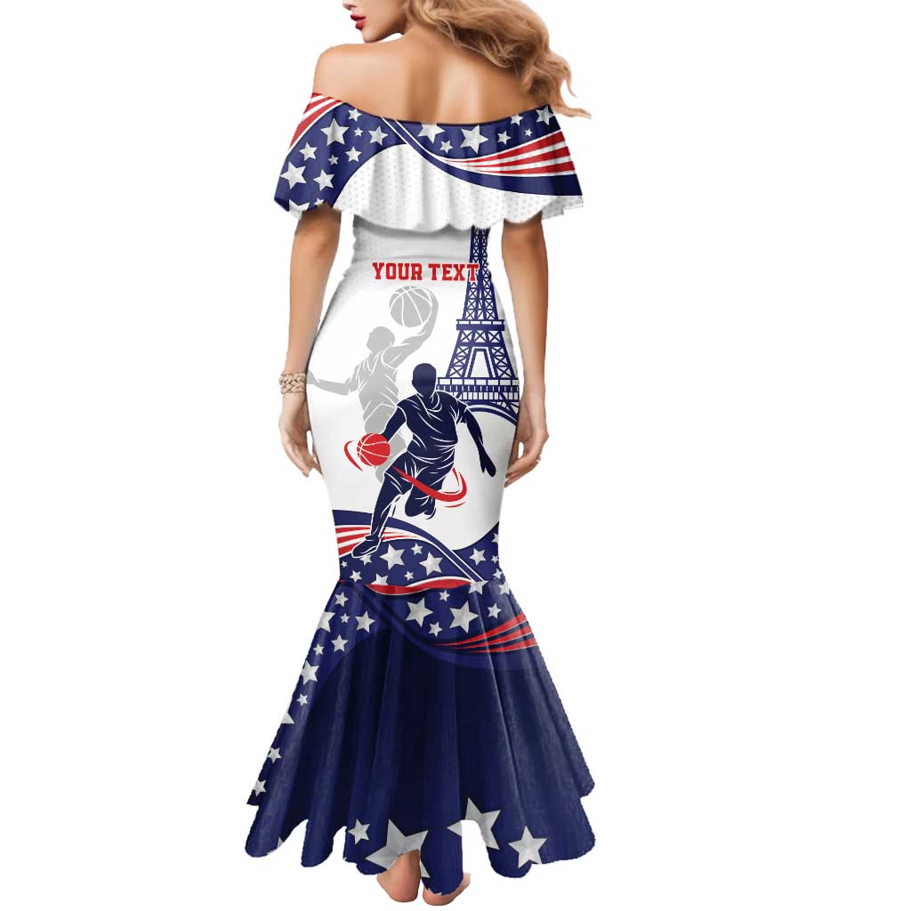 Personalized USA Basketball Mermaid Dress One For All Summer Sport - Wonder Print Shop