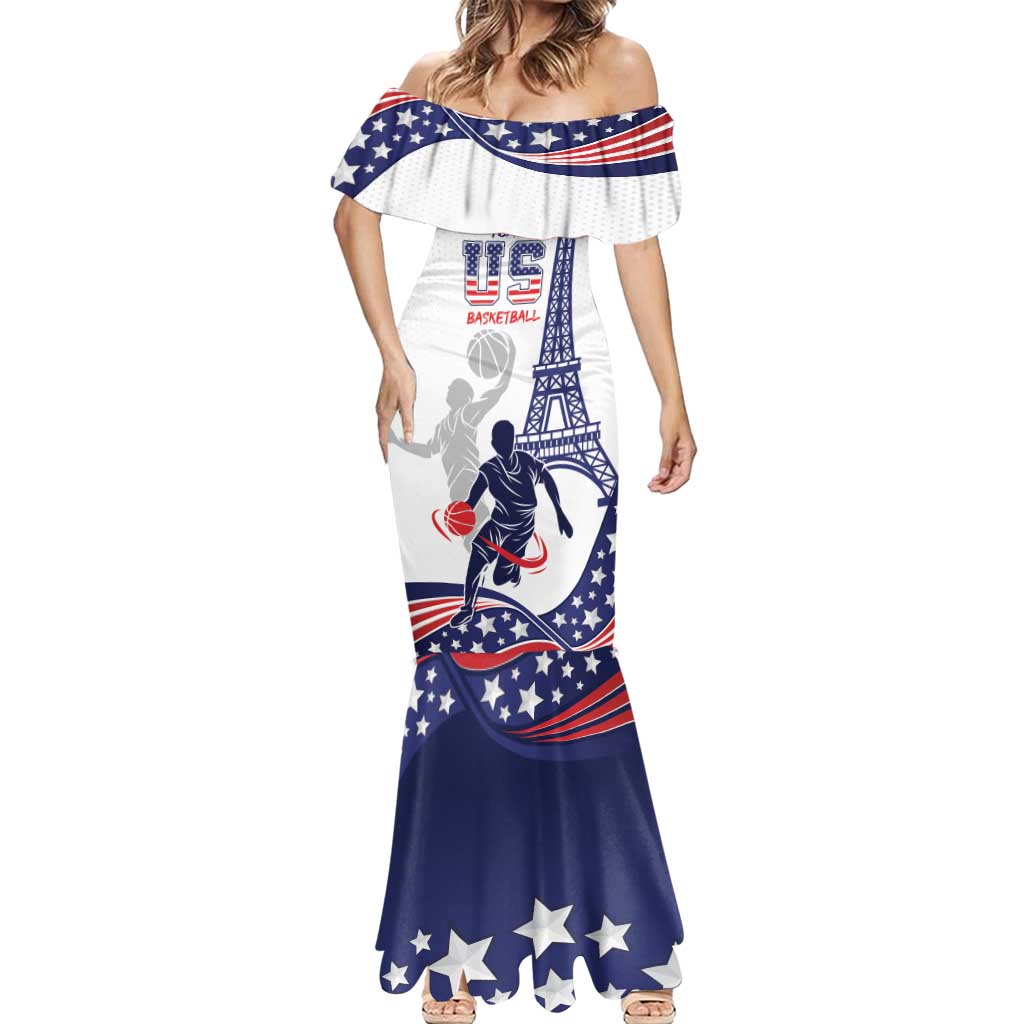 Personalized USA Basketball Mermaid Dress One For All Summer Sport - Wonder Print Shop