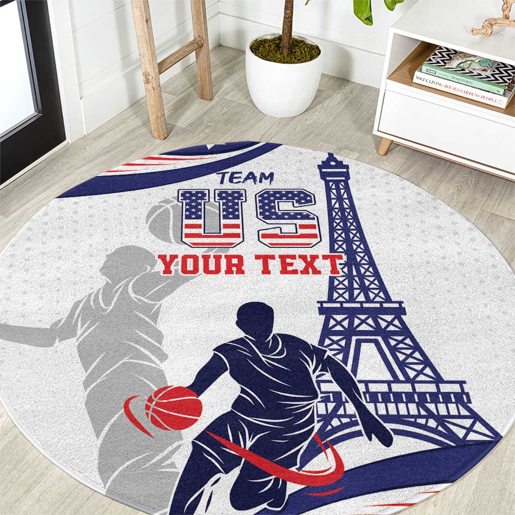 Personalized USA Basketball Round Carpet One For All Summer Sport