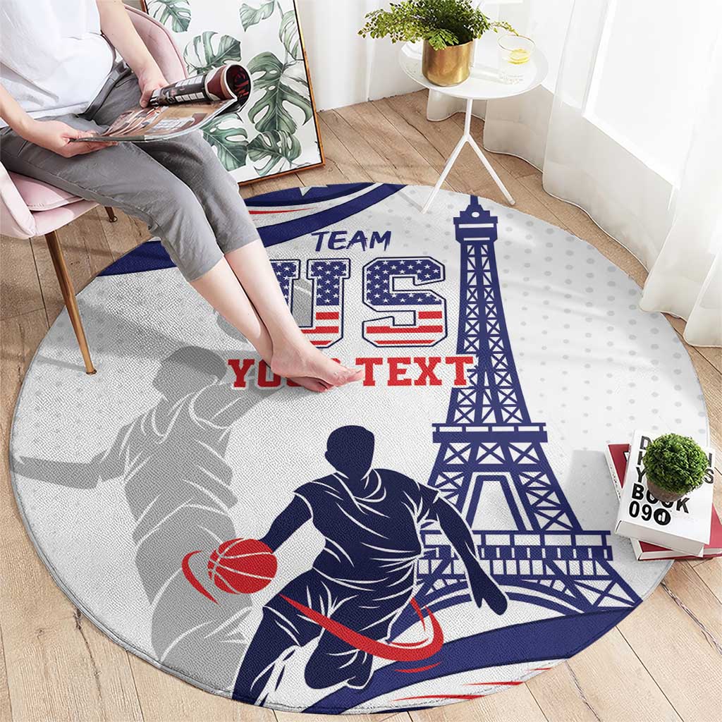 Personalized USA Basketball Round Carpet One For All Summer Sport