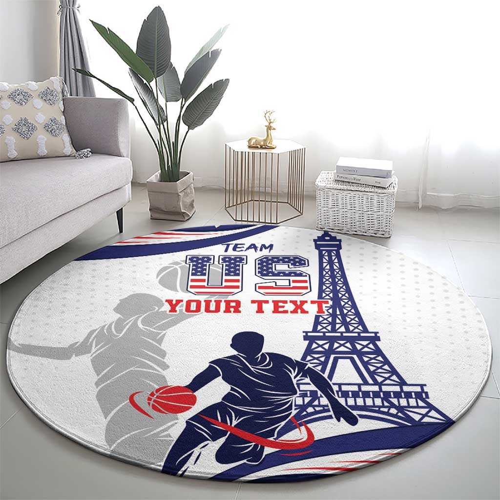 Personalized USA Basketball Round Carpet One For All Summer Sport