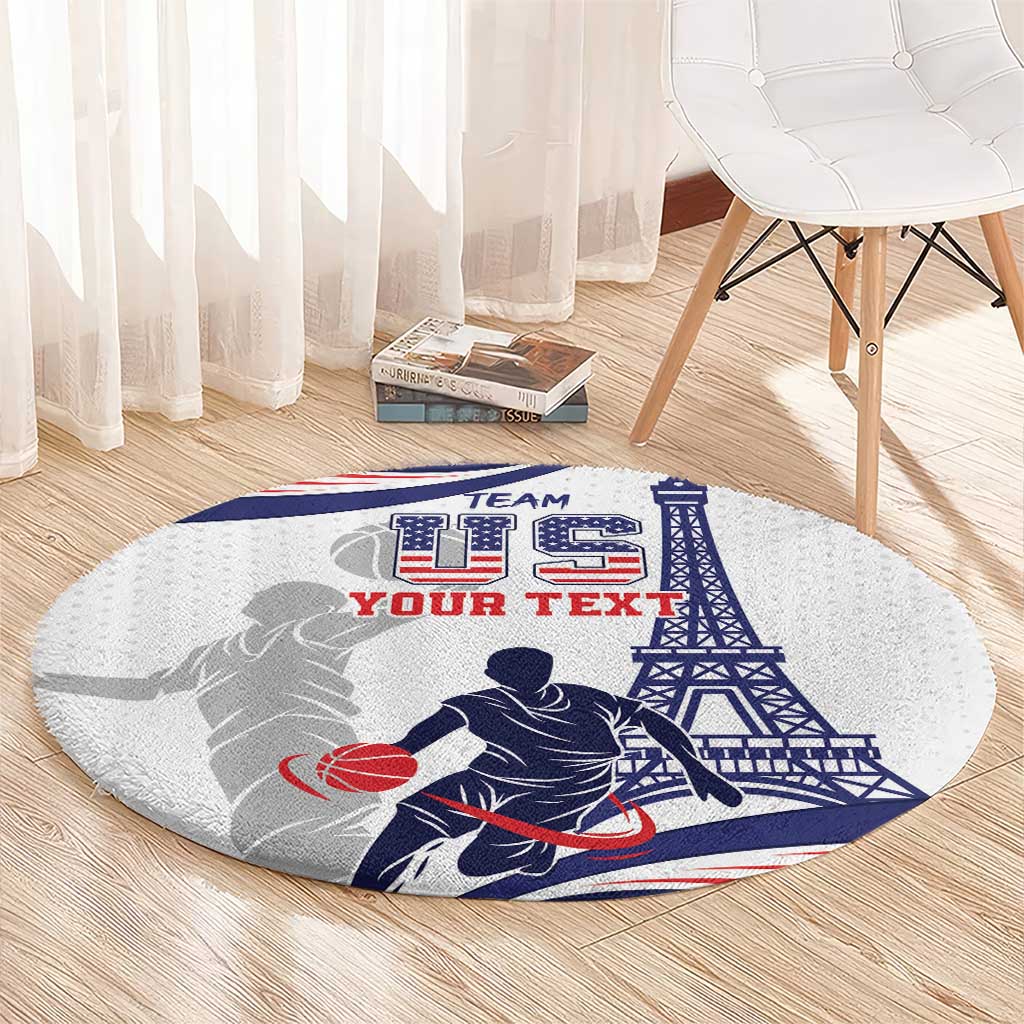 Personalized USA Basketball Round Carpet One For All Summer Sport