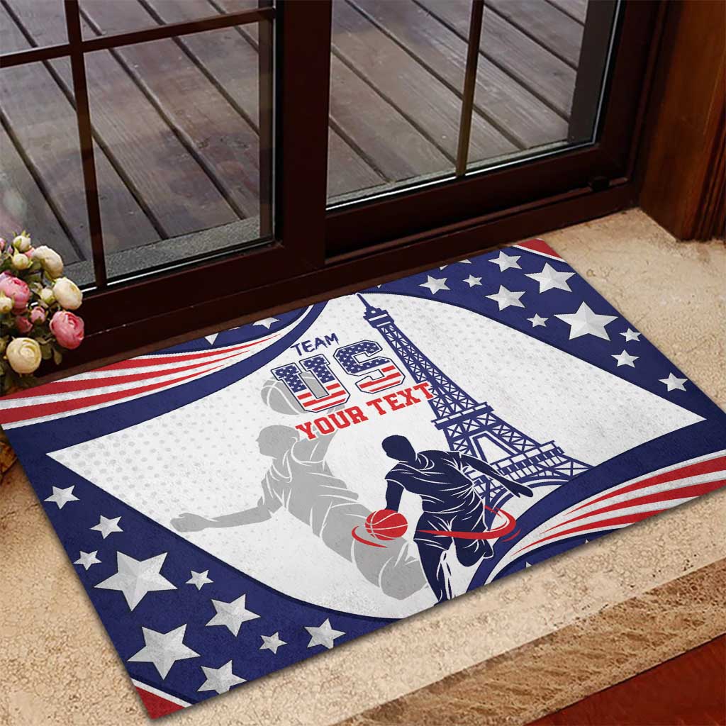 Personalized USA Basketball Rubber Doormat One For All Summer Sport - Wonder Print Shop