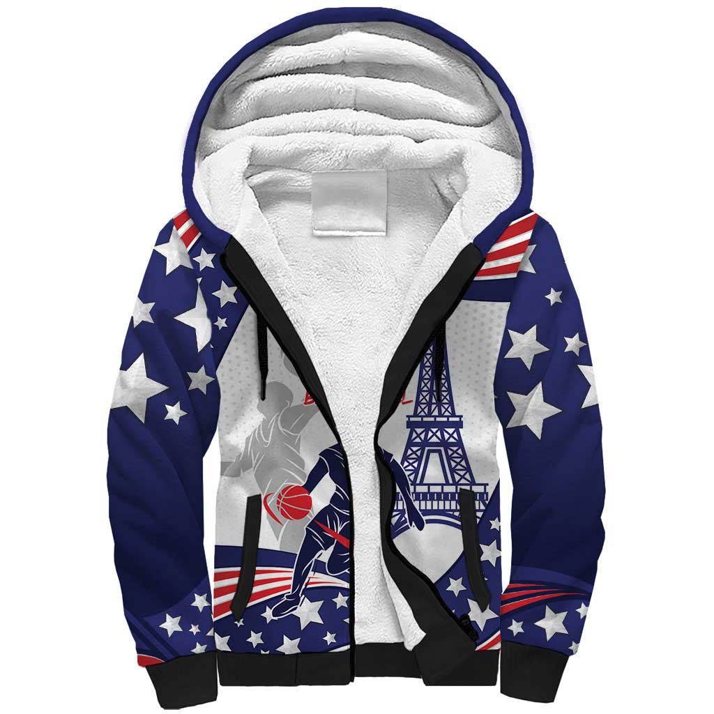 Personalized USA Basketball Sherpa Hoodie One For All Summer Sport - Wonder Print Shop