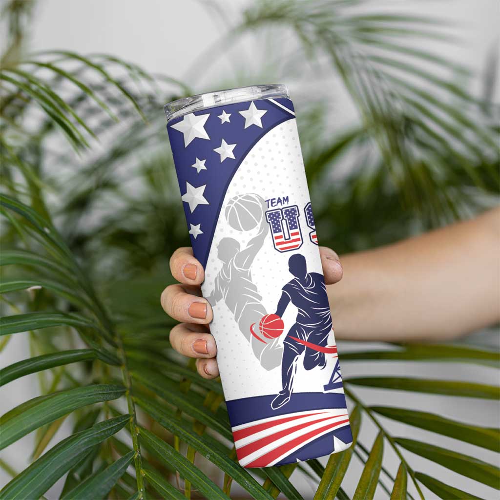 Personalized USA Basketball Skinny Tumbler One For All Summer Sport - Wonder Print Shop