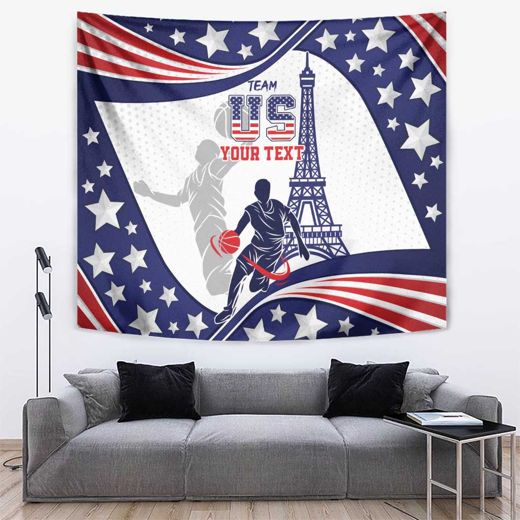 Personalized USA Basketball Tapestry One For All Summer Sport - Wonder Print Shop