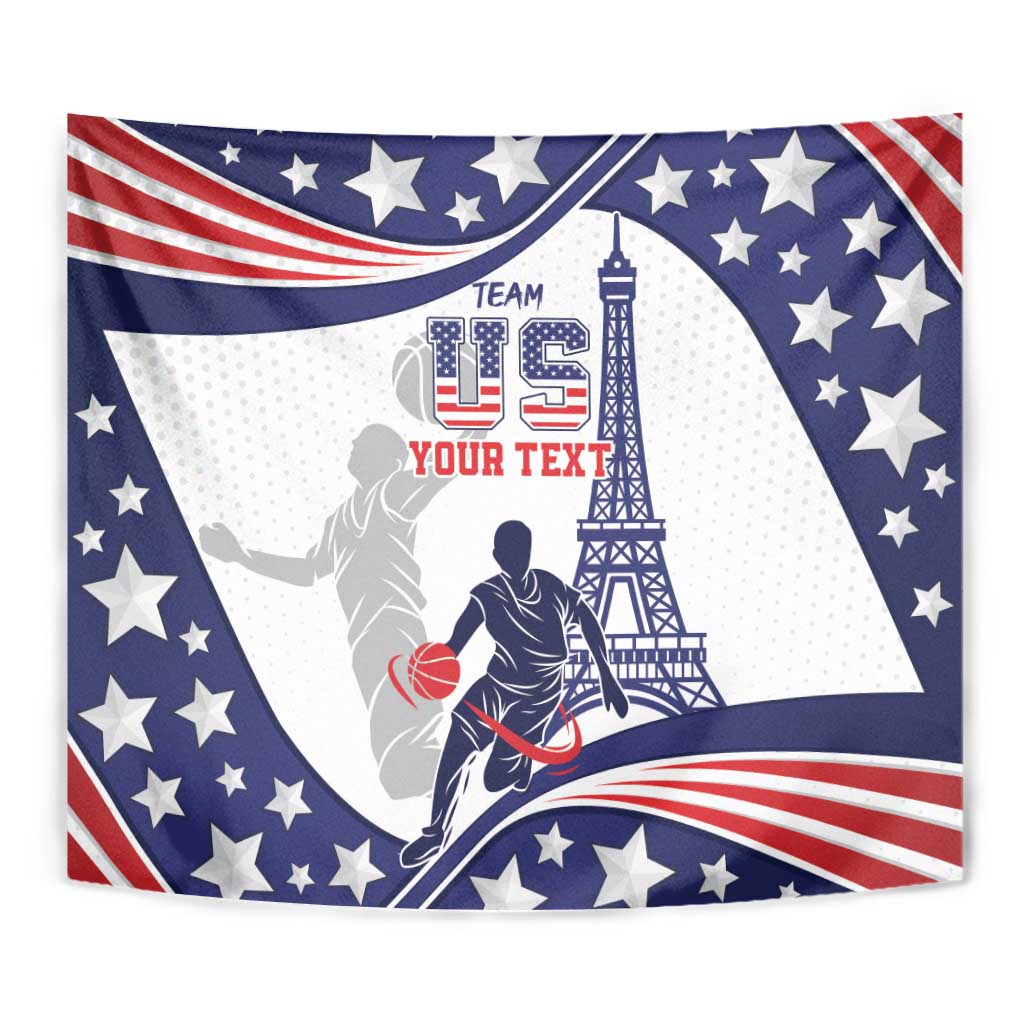 Personalized USA Basketball Tapestry One For All Summer Sport - Wonder Print Shop