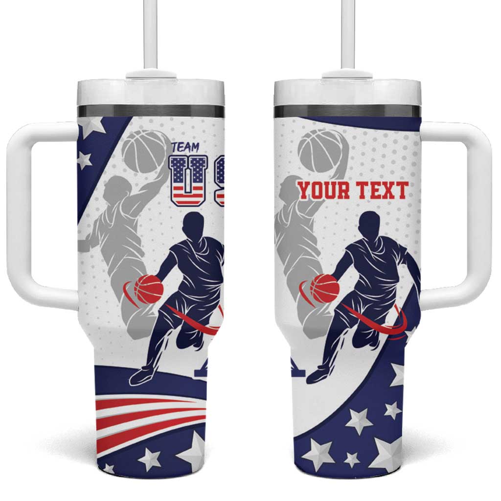 Personalized USA Basketball Tumbler With Handle One For All Summer Sport - Wonder Print Shop