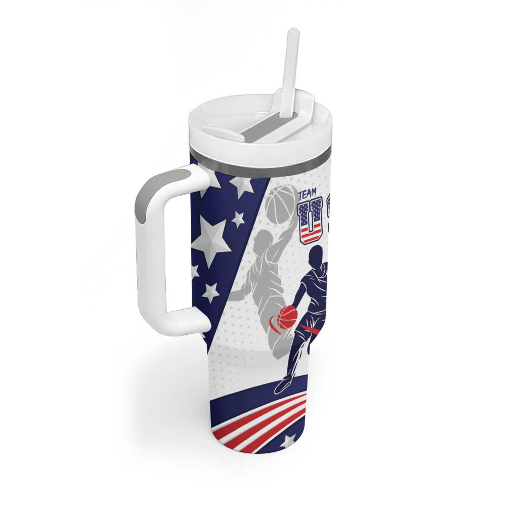 Personalized USA Basketball Tumbler With Handle One For All Summer Sport - Wonder Print Shop