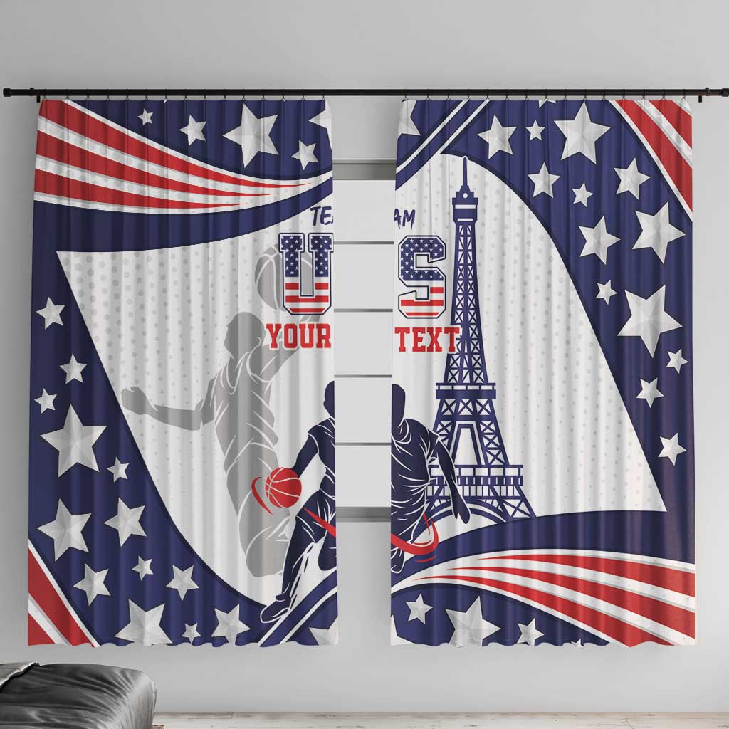 Personalized USA Basketball Window Curtain One For All Summer Sport - Wonder Print Shop