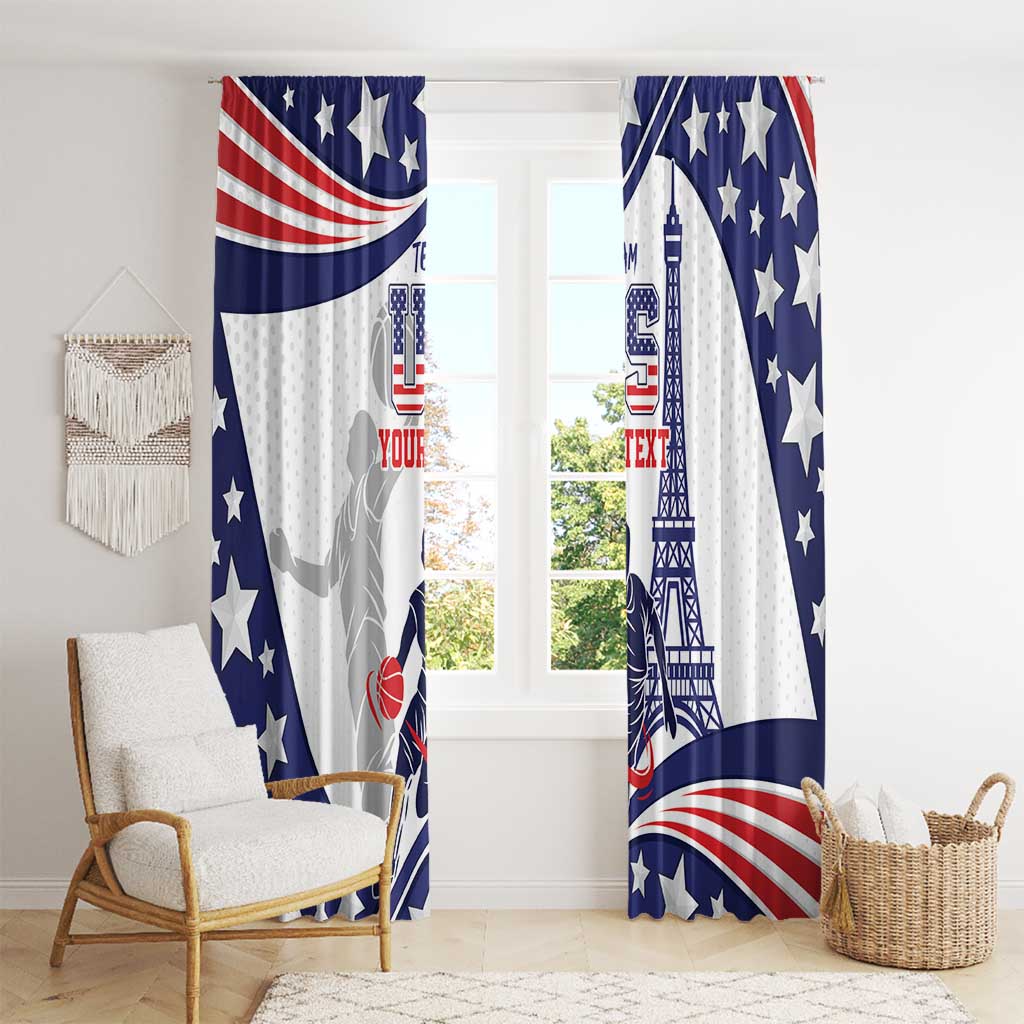 Personalized USA Basketball Window Curtain One For All Summer Sport - Wonder Print Shop