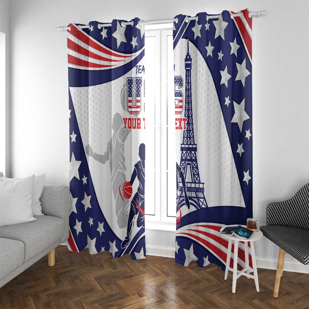 Personalized USA Basketball Window Curtain One For All Summer Sport - Wonder Print Shop