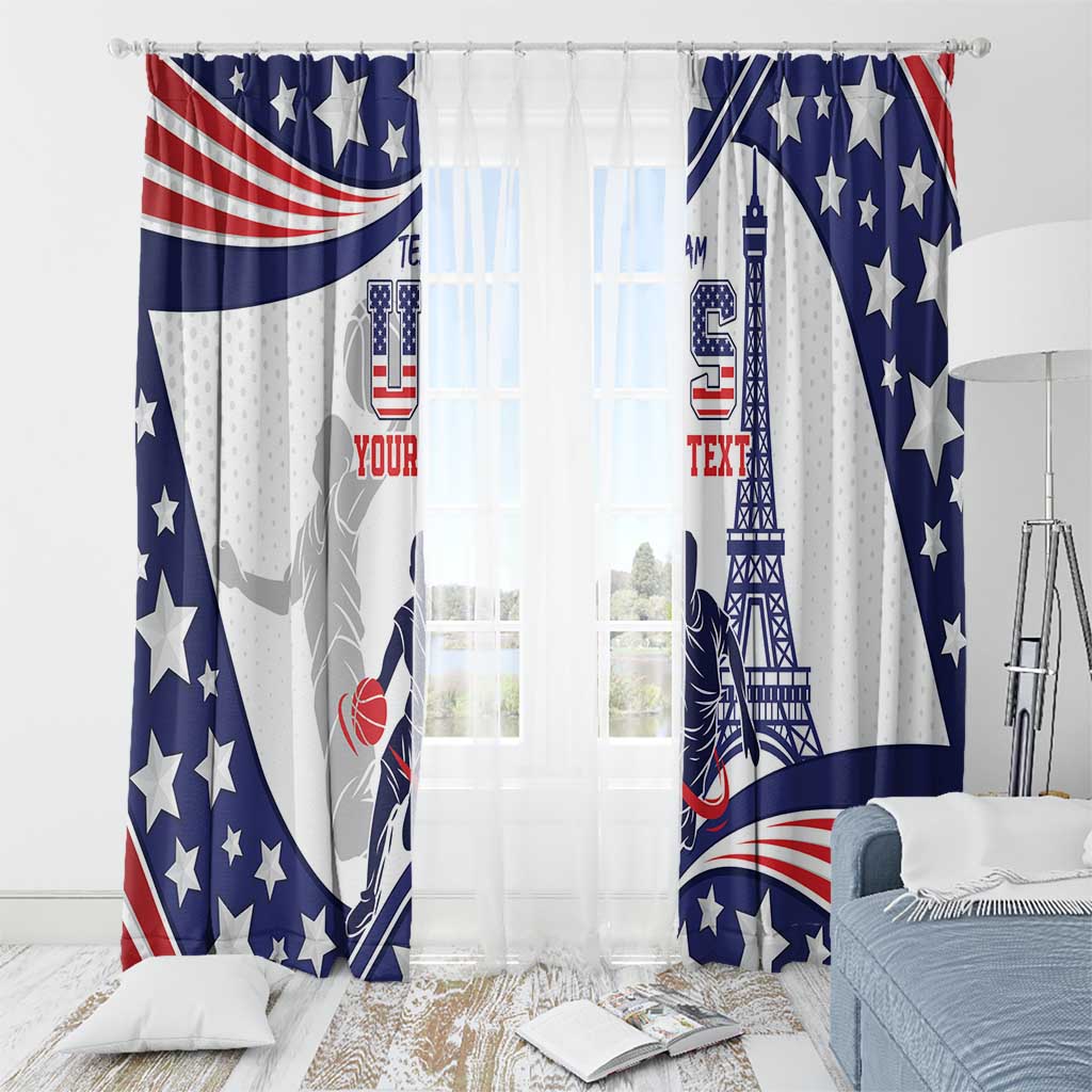 Personalized USA Basketball Window Curtain One For All Summer Sport - Wonder Print Shop