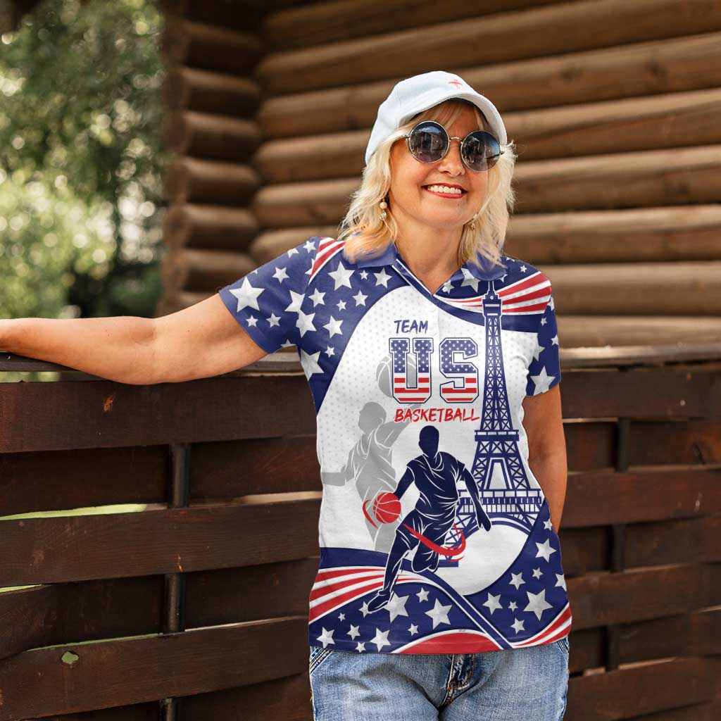 Personalized USA Basketball Women Polo Shirt One For All Summer Sport - Wonder Print Shop