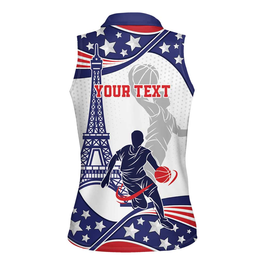 Personalized USA Basketball Women Sleeveless Polo Shirt One For All Summer Sport - Wonder Print Shop
