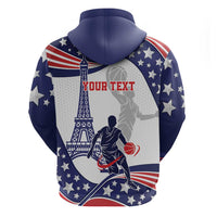 Personalized USA Basketball Zip Hoodie One For All Summer Sport - Wonder Print Shop