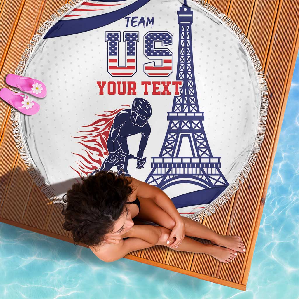 Personalized USA Cycling Beach Blanket One For All Summer Sport LT9 - Wonder Print Shop