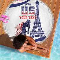 Personalized USA Cycling Beach Blanket One For All Summer Sport LT9 - Wonder Print Shop
