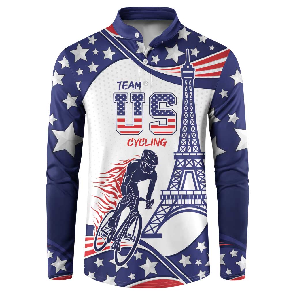 Personalized USA Cycling Button Sweatshirt One For All Summer Sport LT9 - Wonder Print Shop