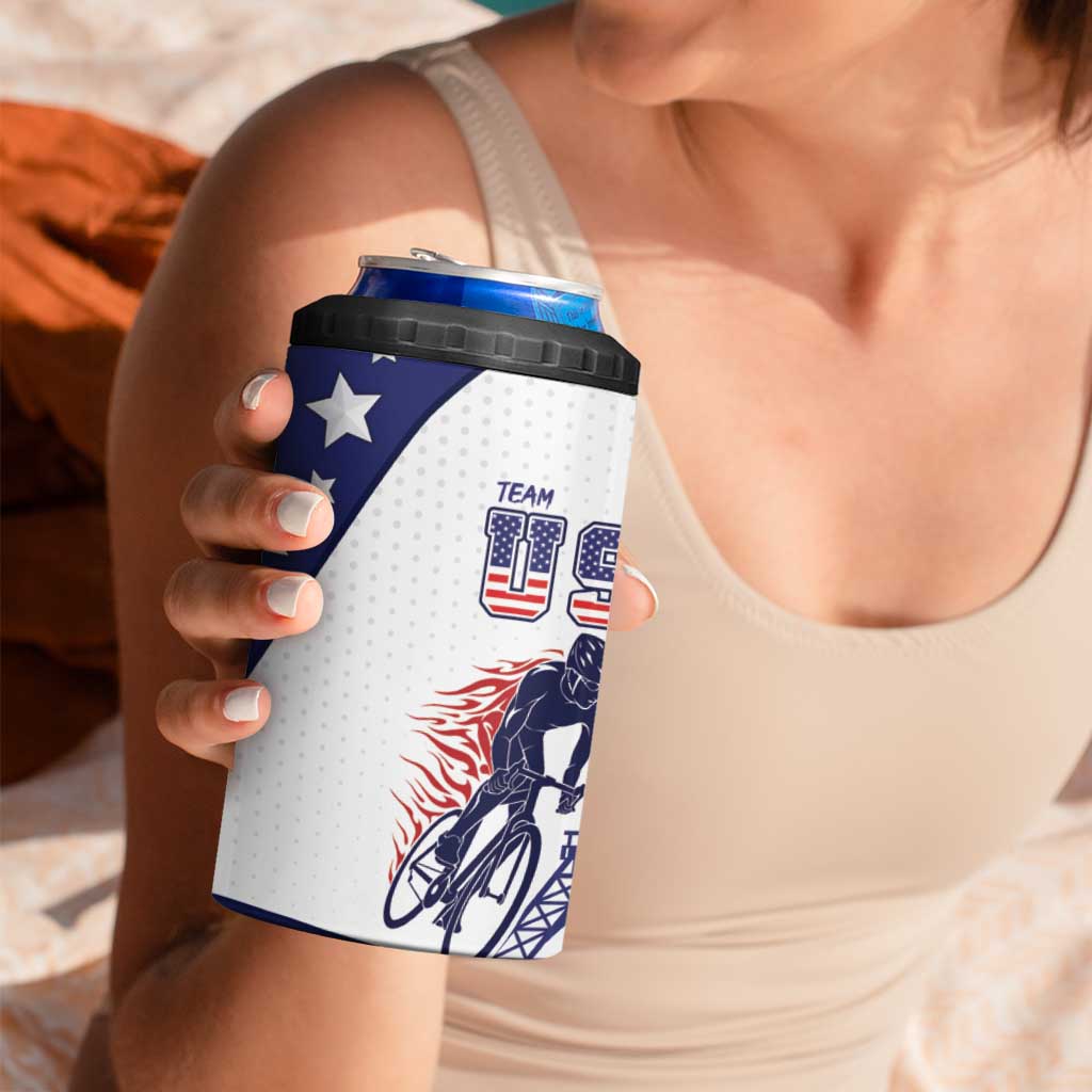 Personalized USA Cycling 4 in 1 Can Cooler Tumbler One For All Summer Sport LT9 - Wonder Print Shop