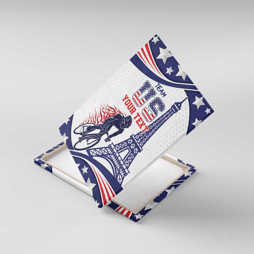 Personalized USA Cycling Canvas Wall Art One For All Summer Sport LT9 - Wonder Print Shop