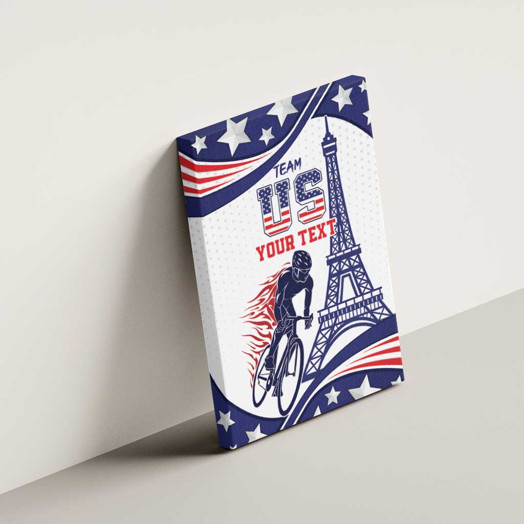 Personalized USA Cycling Canvas Wall Art One For All Summer Sport LT9 - Wonder Print Shop
