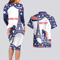Personalized USA Cycling Couples Matching Long Sleeve Bodycon Dress and Hawaiian Shirt One For All Summer Sport LT9 - Wonder Print Shop