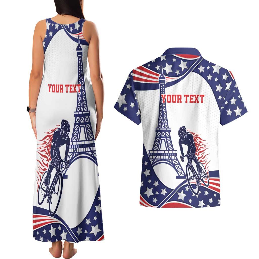 Personalized USA Cycling Couples Matching Tank Maxi Dress and Hawaiian Shirt One For All Summer Sport LT9 - Wonder Print Shop