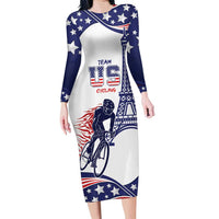 Personalized USA Cycling Family Matching Long Sleeve Bodycon Dress and Hawaiian Shirt One For All Summer Sport LT9 - Wonder Print Shop