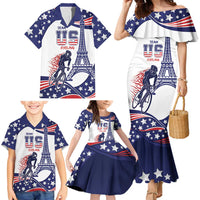 Personalized USA Cycling Family Matching Mermaid Dress and Hawaiian Shirt One For All Summer Sport LT9 - Wonder Print Shop